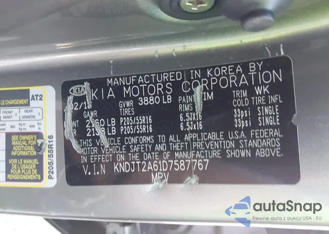 2013 Kia Soul + из США, поврежденный, VIN KNDJT2A61D7587767